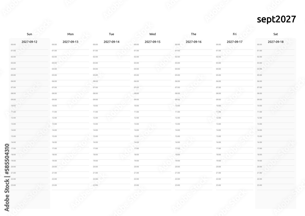 weekly planner with timesheet