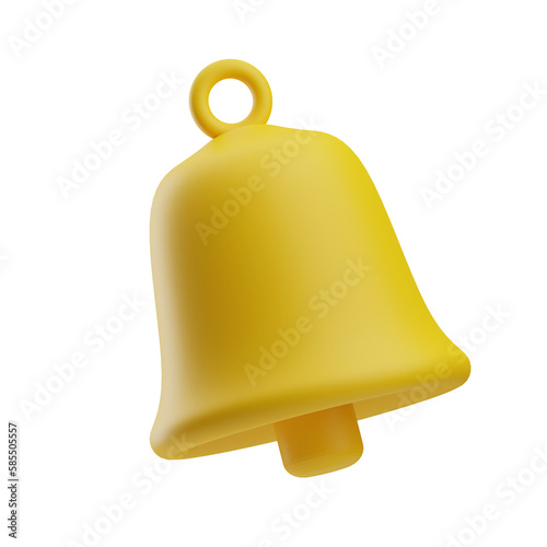 UI Icon, Notification Bell, 3D Rendering