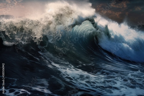 Tsunami.Powerful large ocean wave © Tixel