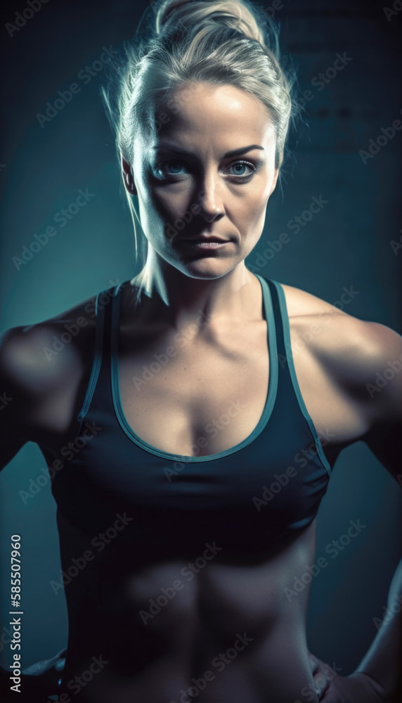 Obraz premium Beautiful and fit girl doing her daily training and fitness routine