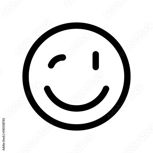 Editable winky face, winking eye, ok, tease vector icon. Part of a big icon set family. Perfect for web and app interfaces, presentations, infographics, etc