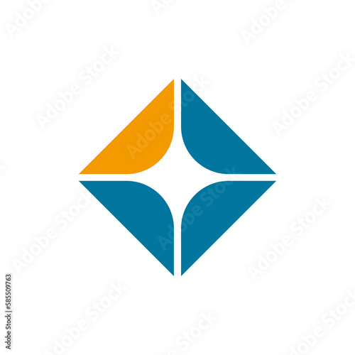 ABSTRACT SHINE SQUARE MODERN MINIMALIST LOGO DESIGN