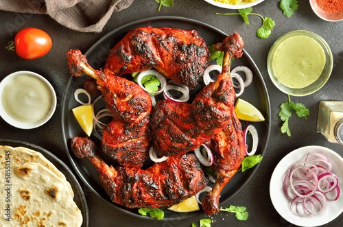 Indian style tandoori chicken photo