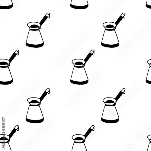 Seamless vector pattern of a coffee brewer