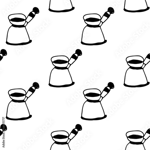 Seamless vector pattern of a coffee brewer