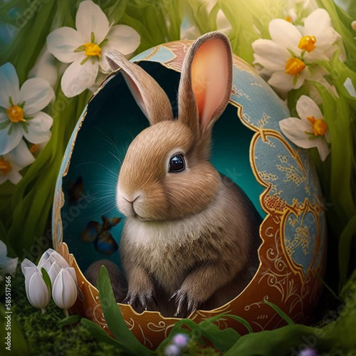Bunny in egg