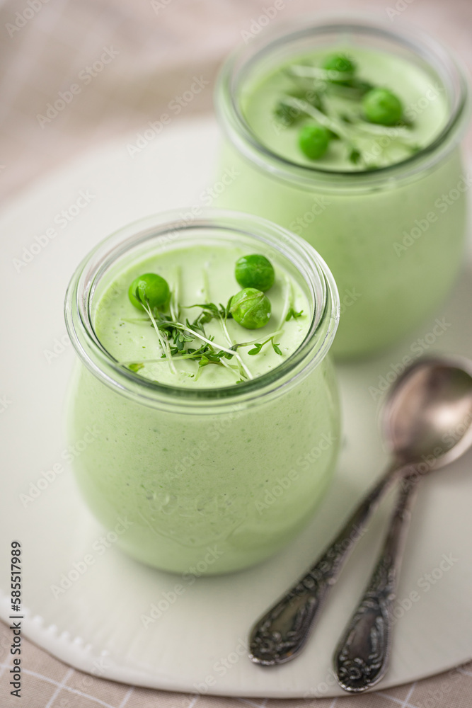 Green peas mousse