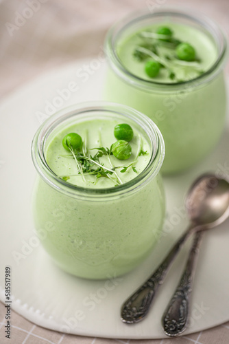 Green peas mousse