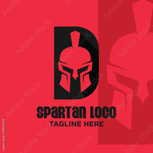 Letter D Spartan Logo Design Template Inspiration, Vector Illustration.