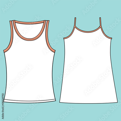 Vector CAD crop top fashion, women's short sleeve t-shirt technical shirt, slim fit with open back blouse template, sketch, flat. Jersey fabric upper with front, rear view, white