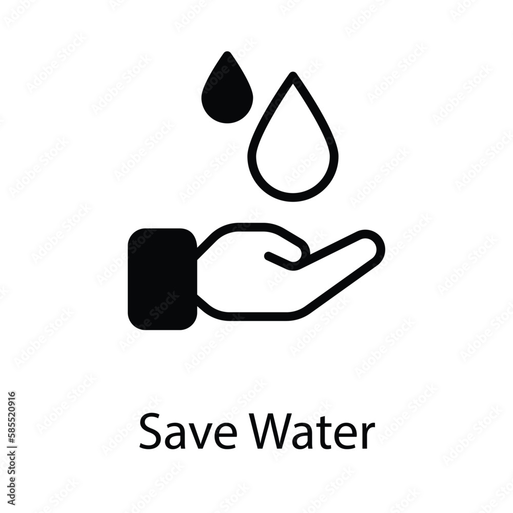 Save Water icon. Suitable for Web Page, Mobile App, UI, UX and GUI design. Save Water icon. Suitable for Web Page, Mobile App, UI, UX and GUI design.