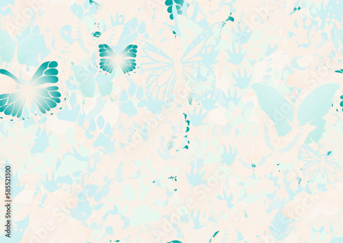 Background pattern abstract design texture. Seamless. Pastel. Theme is about summer, vector, wing, drawing, Red Admiral, repeat, prints, cat, background, design, nature, animals, wildlife