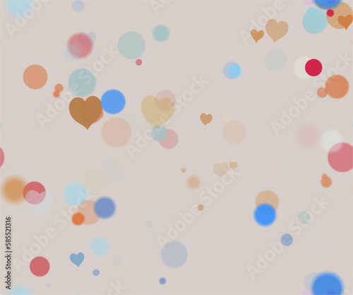 Background pattern abstract design texture. Seamless. With hearts. Theme is about soft, circle, wall, decoration, air, blending, abstract, translucency, sequins, hearts, textured, graphic