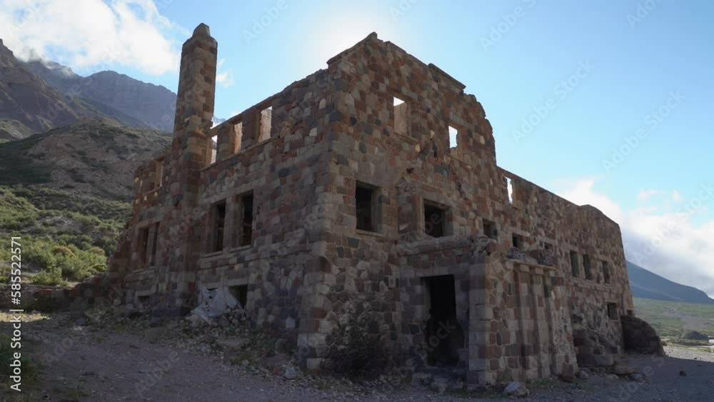 Old abandoned ruins of Hotel at the Termas del Sosneado. Old abandoned ruins of Hotel at the Termas del Sosneado.
