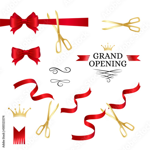 Grand opening decoration elements