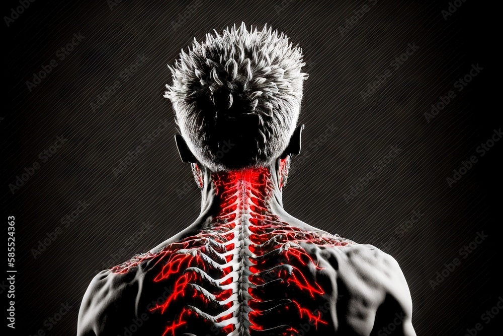 Pinched Nerve In Lower Back And Neck With Spine Pain Created With Pinched nerve in lower back and neck with spine pain created with