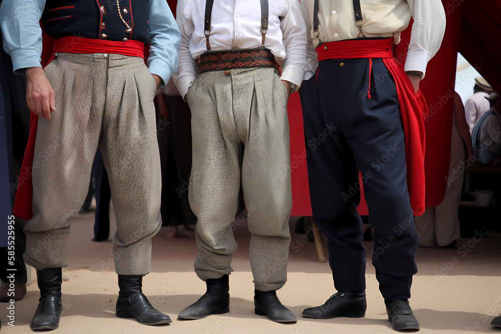 Zouave Pants Baggy trousers with decorative trimmings originated in