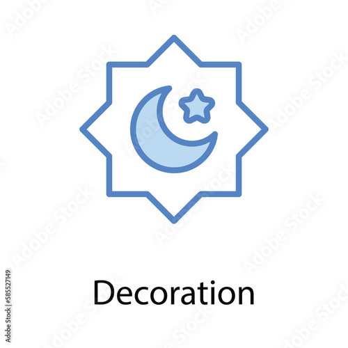 Decoration icon. Suitable for Web Page, Mobile App, UI, UX and GUI design.