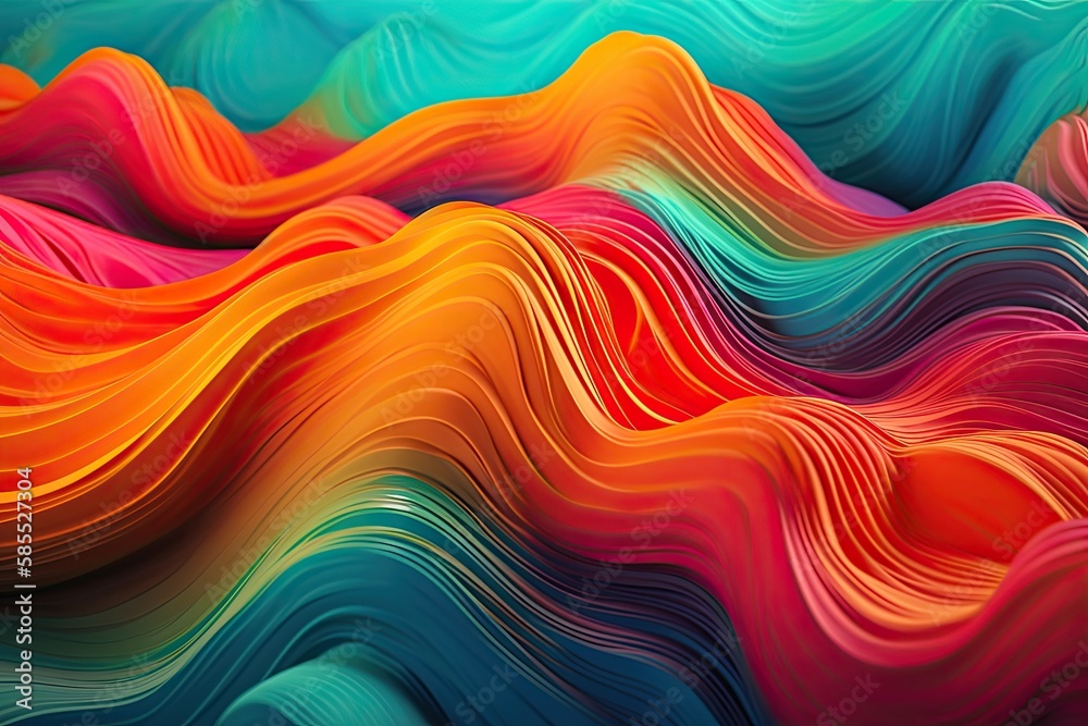 Abstract colorful wave background. Generative Ai Abstract colorful wave background. Generative Ai