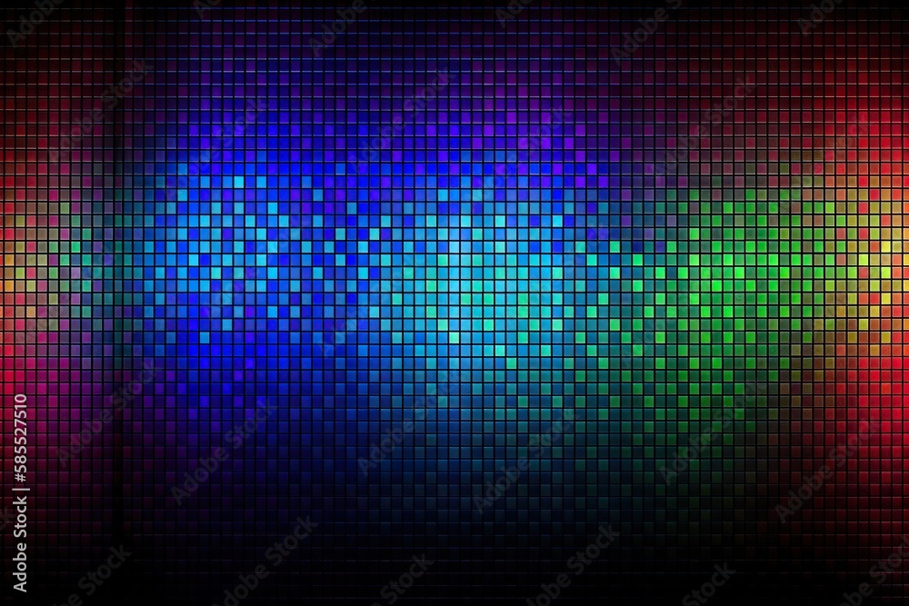  a blue and red background with squares of different sizes and colors.  generative ai