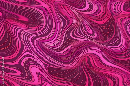  a pink and black abstract background with wavy lines and curves. generative ai