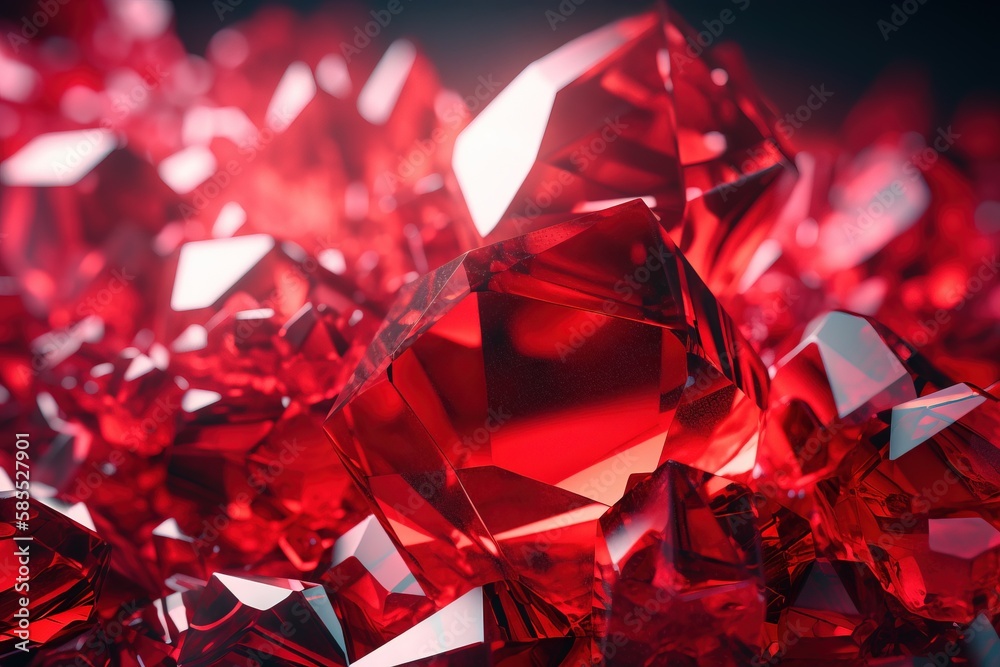 a bunch of red diamonds that are all over the place with a black background and a red light shining on the top of the image. generative ai a bunch of red diamonds that are all over the place with a black background and a red light shining on the top of the image. generative ai