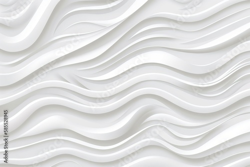 an abstract white background with wavy lines and curves in the form of waves. generative ai