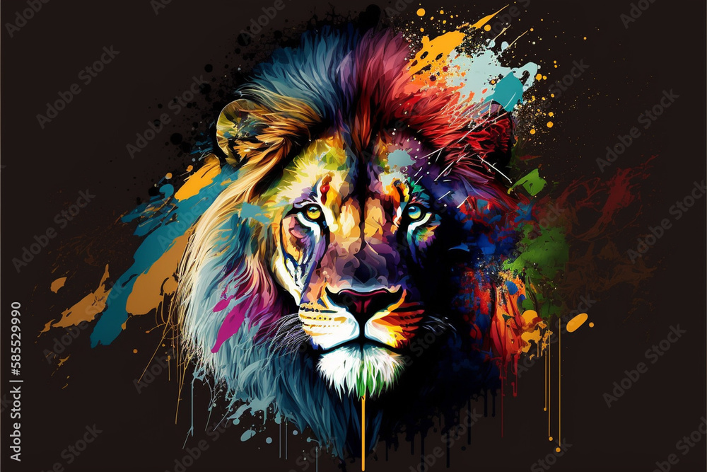 Vector Lion Art Generated by AI Vector Lion Art Generated by AI