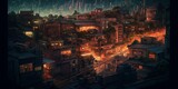 Night street illustration background
