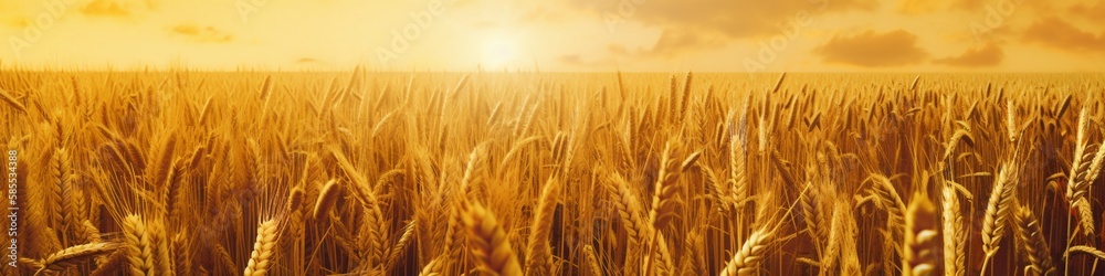 
Wheat field background banner