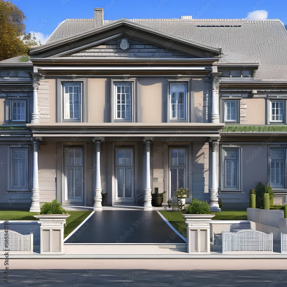 Fototapeta premium Empire Style house132, Generative AI