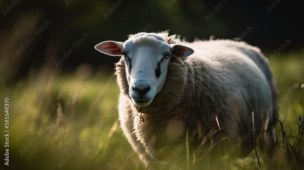 a fluffy cute white sheep roaming through a farm a fluffy cute white sheep roaming through a farm