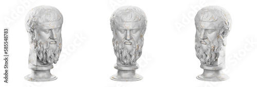 Cuadro en lienzo Immerse yourself in the timeless beauty of Plato's statue in stunning 3D render