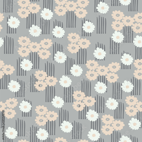 Beautiful floral pattern in small abstract flowers. Ditsy print. Floral seamless background. Vintage template for fashion prints.