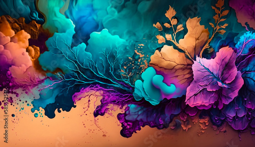 Abstract background multicolored background. AI