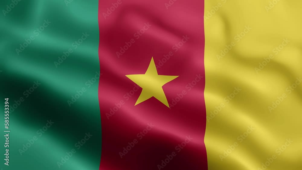 3D animation loop Cameroon flag 3D animation loop Cameroon flag