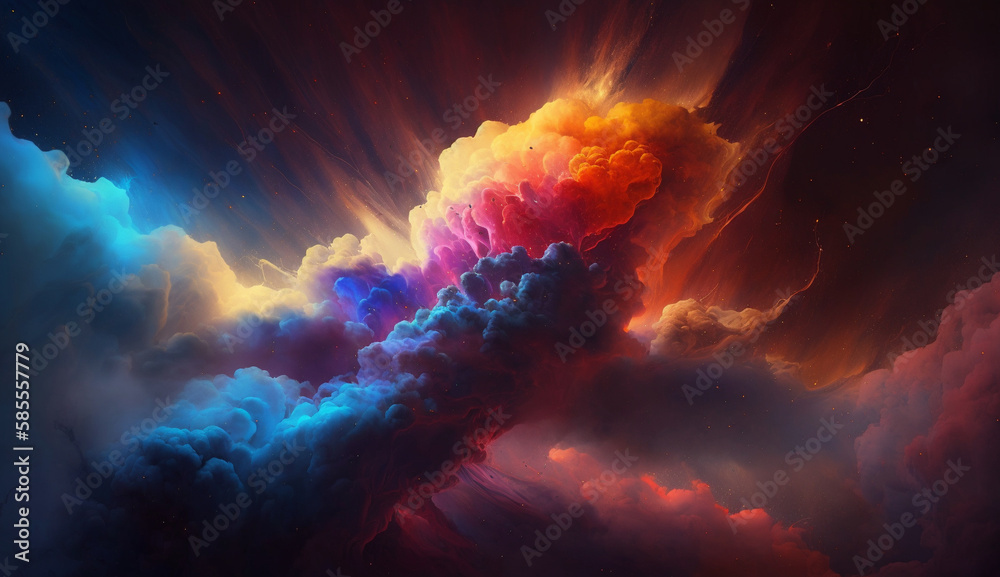 Obraz premium Abstract background multicolored background. AI