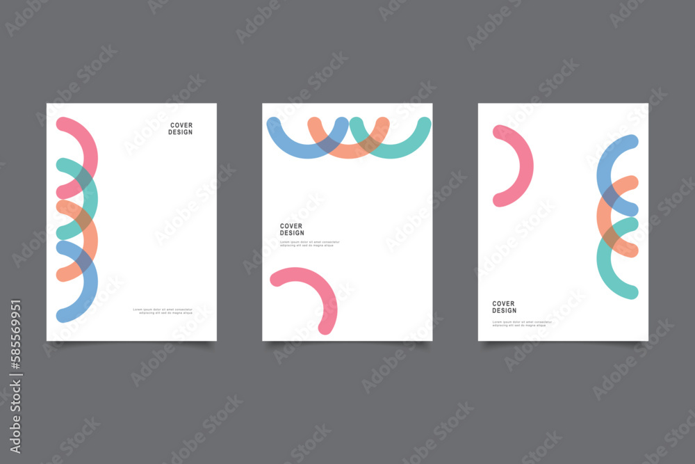 geometric cover template design collection
