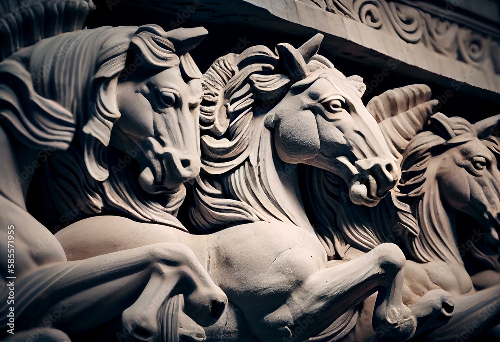 Premium Photo | Horses In A Field With The Sun Shining On Them