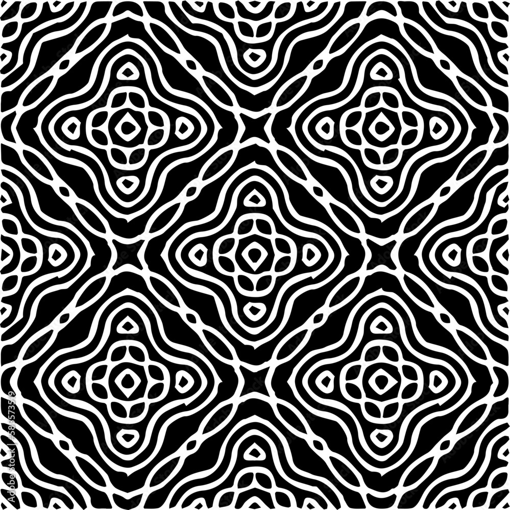 Grunge background with abstract shapes. Black and white texture. Seamless monochrome repeating pattern for decor, fabric, cloth. Grunge background with abstract shapes. Black and white texture. Seamless monochrome repeating pattern for decor, fabric, cloth.