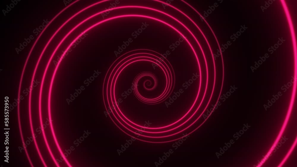 Travel through abstract neon spiral tunnel. Glowing wormhole motion background Travel through abstract neon spiral tunnel. Glowing wormhole motion background
