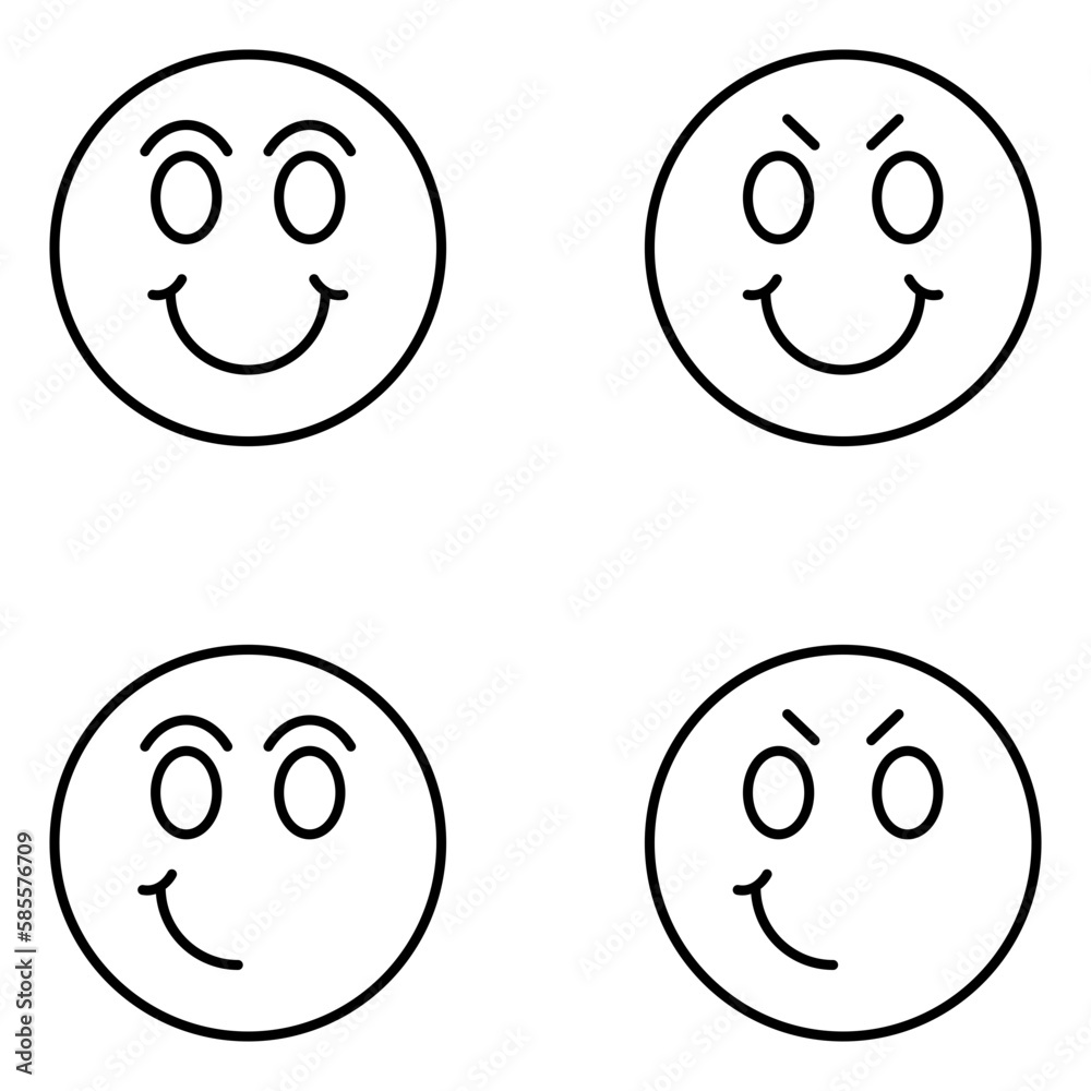 Emoji Vector Line Icons