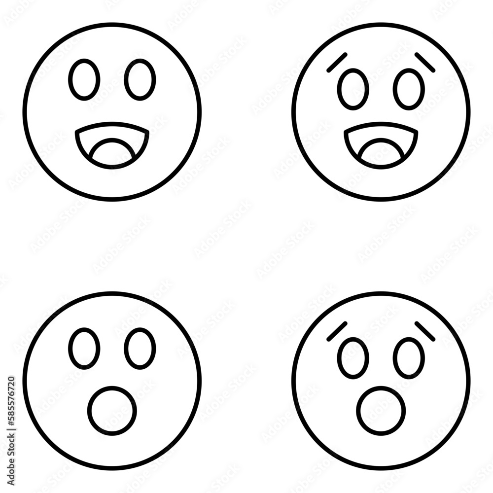 Emoji Vector Line Icons Emoji Vector Line Icons