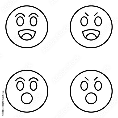 Emoji Vector Line Icons