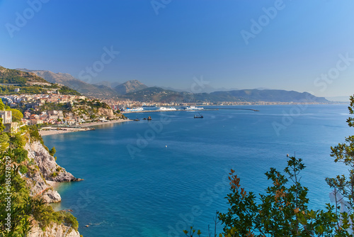 View of Salerno and the Gulf of Salerno Italy