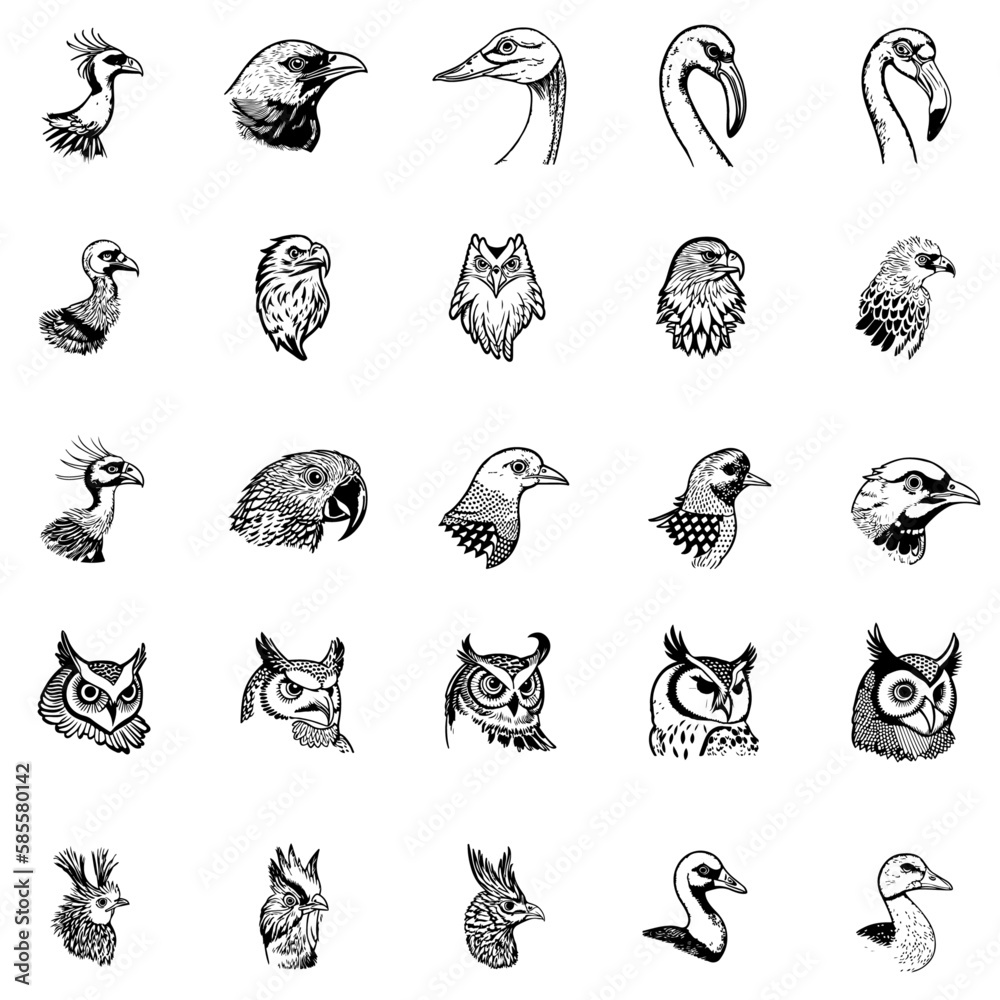 25 verschiedene Vögel Skizzen Vektor Grafik | 25 Different Birds Sketches Vector Graphics 25 verschiedene Vögel Skizzen Vektor Grafik | 25 Different Birds Sketches Vector Graphics