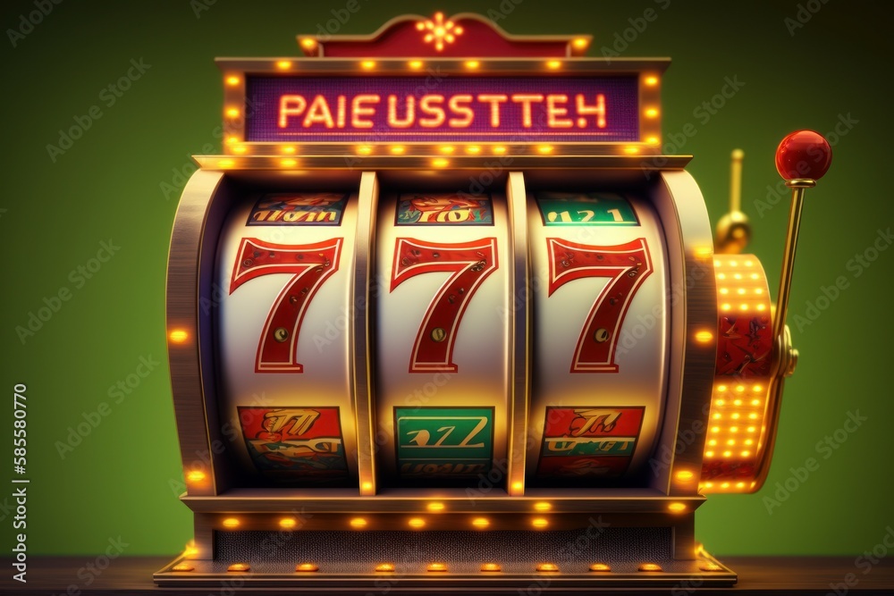 Slot machine 777 jackpot casino. Good luck concept. AI generated, human enhanced ilustração do Stock💰 Gire a sorte com a 99moto