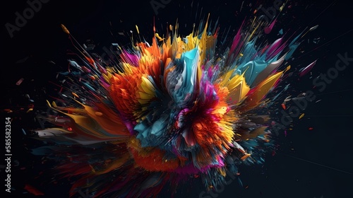 Energetic 3D abstract background featuring vibrant colors, dynamic shapes, and a pulsating rhythm. A lively and captivating visual experience for any creative project.