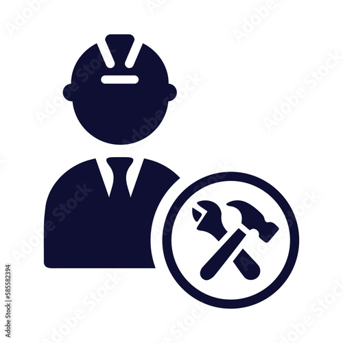 wrench, warmer, man, worker, repair worker icon