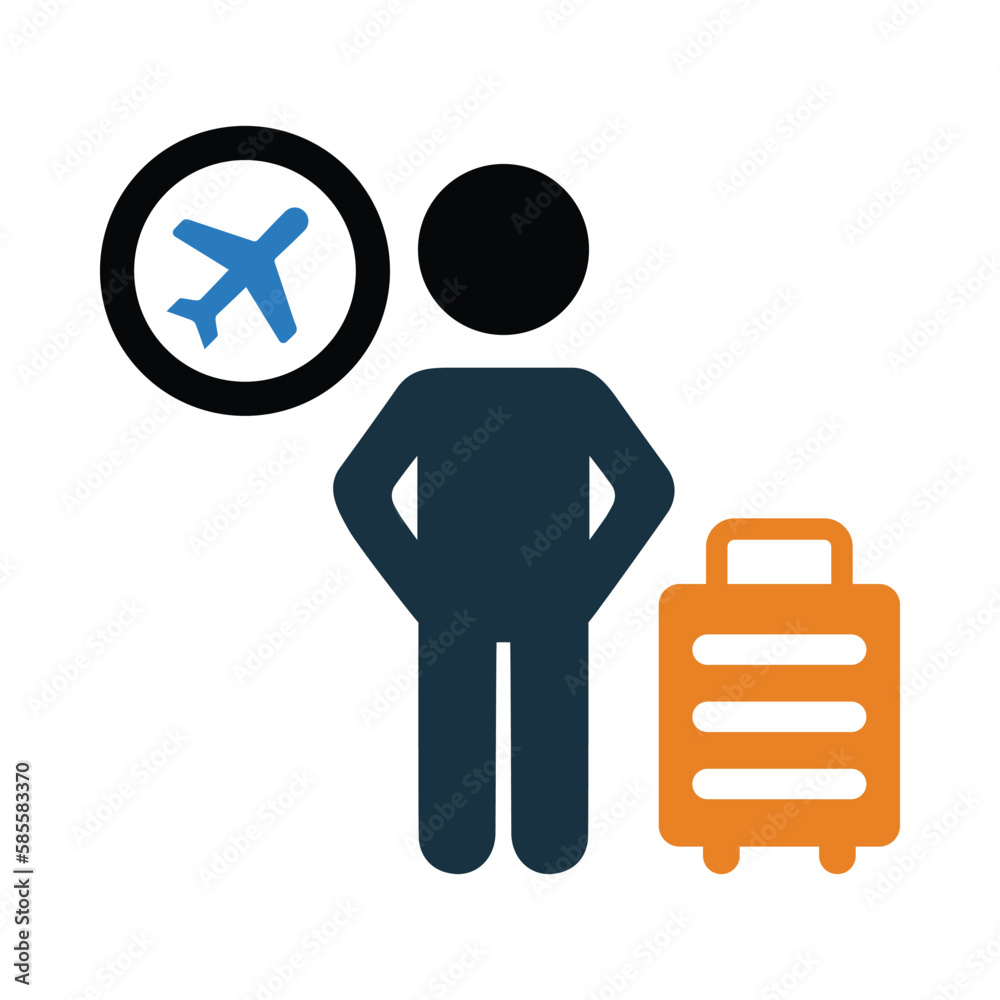 air, travel, man, people, travel bag, bag, air travel man with bag icon air, travel, man, people, travel bag, bag, air travel man with bag icon